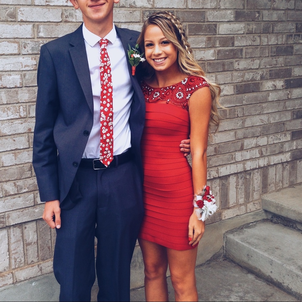 Red Sherri hill dress